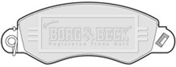 BORG & BECK Комплект тормозных колодок, дисковый тормоз BBP1976
